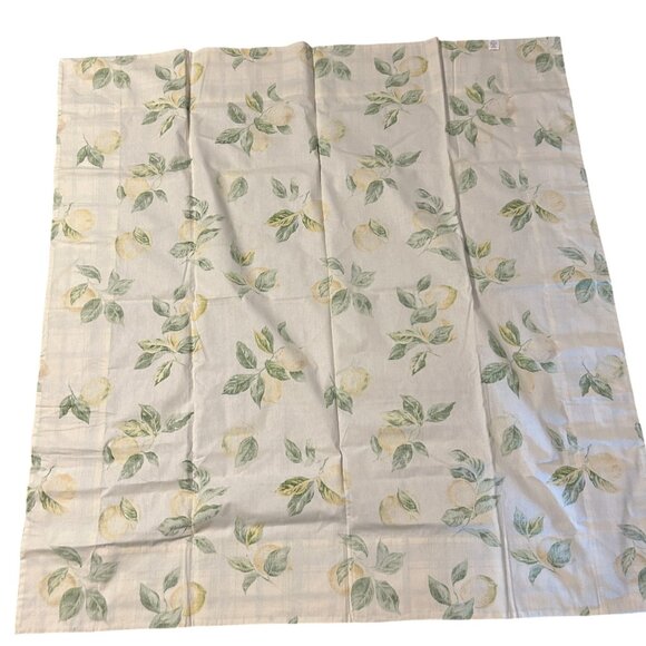 Natural Impressions Tablecloth 4 Napkins Blue Yellow Plaid Lemons Cotton - Picture 3 of 7
